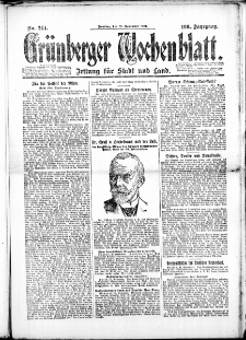 Grünberger Wochenblatt: Zeitung für Stadt und Land, No. 244. (23. November 1924)