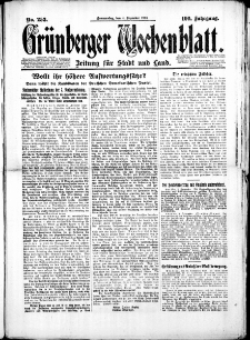 Grünberger Wochenblatt: Zeitung für Stadt und Land, No. 253. (4. Dezember 1924)