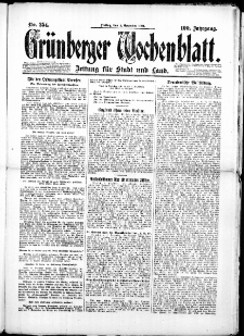 Grünberger Wochenblatt: Zeitung für Stadt und Land, No. 254. (5. Dezember 1924)