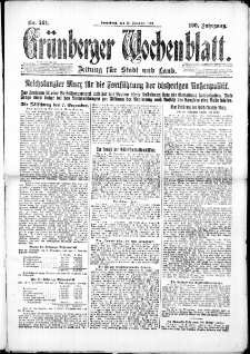 Grünberger Wochenblatt: Zeitung für Stadt und Land, No. 261. (13. Dezember 1924)