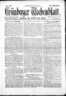 Grünberger Wochenblatt: Zeitung für Stadt und Land, No. 263. (16. Dezember 1924)