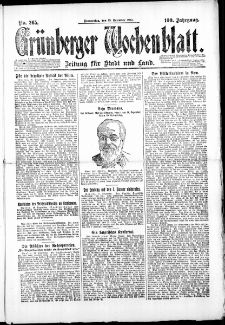 Grünberger Wochenblatt: Zeitung für Stadt und Land, No. 265. (18. Dezember 1924)