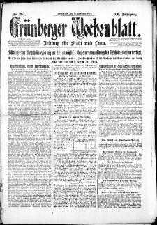 Grünberger Wochenblatt: Zeitung für Stadt und Land, No. 267. (20. Dezember 1924)