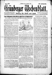 Grünberger Wochenblatt: Zeitung für Stadt und Land, No. 270. (24. Dezember 1924)