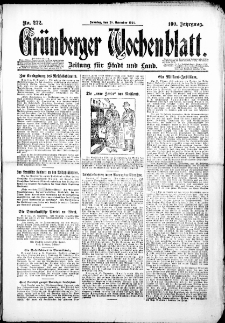 Grünberger Wochenblatt: Zeitung für Stadt und Land, No. 272. (28. Dezember 1924)