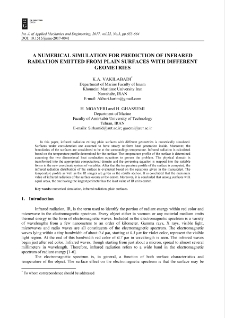 A numerical simulation for prediction of infrared radiation emitted from plain surfaces with different geometries