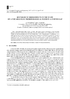 Reynolds number effects in the flow of a Vočadlo electrorheological fluid in a curved gap