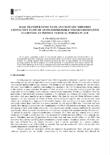 Mass transfer effects on an unsteady MHD free convective flow of an incompressible viscous dissipative fluid past an infinite vertical porous plate