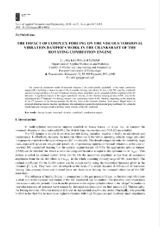 The impact of complex forcing on the viscous torsional vibration damper`s work in the crankshaft of the rotating combustion engine