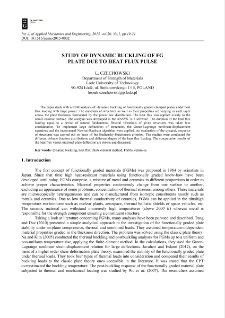 Study of dynamic buckling of FG plate due to heat flux pulse