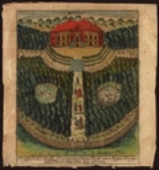 Prospect des Gr&auml;fl: Promnitzischen Wald und Fagd=Schosses im Thier=Garten bey Sorau