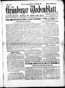 Grünberger Wochenblatt: Zeitung für Stadt und Land, No. 24. (28. Januar 1928)