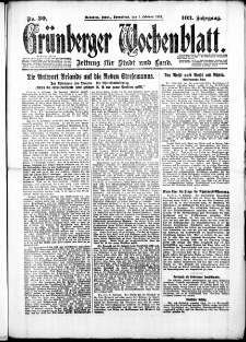 Grünberger Wochenblatt: Zeitung für Stadt und Land, No. 30. (4. Februar 1928)