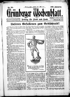 Grünberger Wochenblatt: Zeitung für Stadt und Land, No. 55. (4. März 1928)