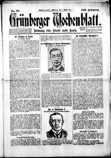 Grünberger Wochenblatt: Zeitung für Stadt und Land, No. 57. (7. März 1928)