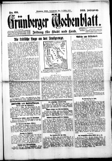 Grünberger Wochenblatt: Zeitung für Stadt und Land, No. 60. (10. März 1928)