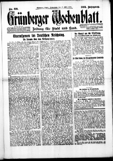 Grünberger Wochenblatt: Zeitung für Stadt und Land, No. 66. (17. März 1928)