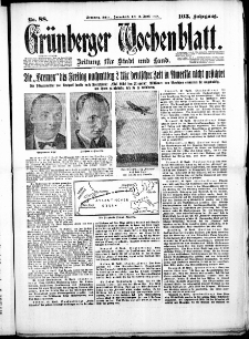 Grünberger Wochenblatt: Zeitung für Stadt und Land, No. 88. (14. April 1928)
