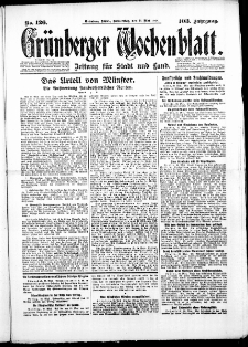 Grünberger Wochenblatt: Zeitung für Stadt und Land, No. 126. (31. Mai 1928)