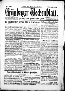 Grünberger Wochenblatt: Zeitung für Stadt und Land, No. 166. (17. Juli 1928)