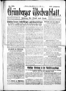 Grünberger Wochenblatt: Zeitung für Stadt und Land, No. 178. (31. Juli 1928)