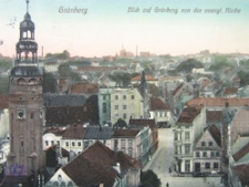 Zielona G&oacute;ra / Gr&uuml;nberg; Blick auf Gr&uuml;nberg von der evangel. Kirche; Widok na miasto z kościoła Matki Boskiej Częstochowskiej