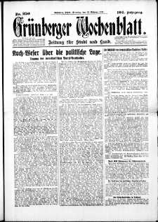 Grünberger Wochenblatt: Zeitung für Stadt und Land, No. 250. (23. Oktober 1928)