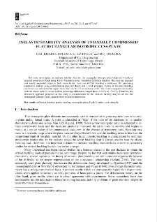 Inelastic stability analysis of uniaxially compressed flat rectangular isotropic CCSS plate