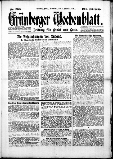 Grünberger Wochenblatt: Zeitung für Stadt und Land, No. 293. (13. Dezember 1928)
