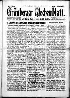 Grünberger Wochenblatt: Zeitung für Stadt und Land, No. 295. (15. Dezember 1928)