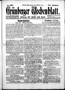 Grünberger Wochenblatt: Zeitung für Stadt und Land, No. 296. (16. Dezember 1928)