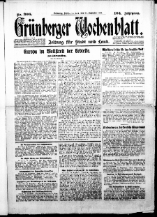 Grünberger Wochenblatt: Zeitung für Stadt und Land, No. 306. (30. Dezember 1928)