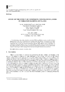Study of the effect of composite constrained layers in vibration damping of plates