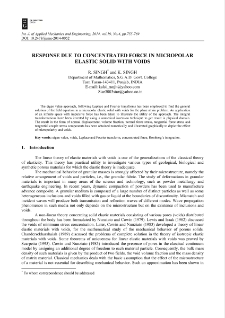 Response due to concentrated force in micropolar elastic solid with voids