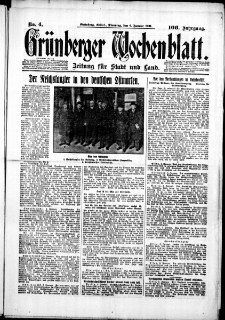 Grünberger Wochenblatt: Zeitung für Stadt und Land, No. 4. (6. Januar 1931)