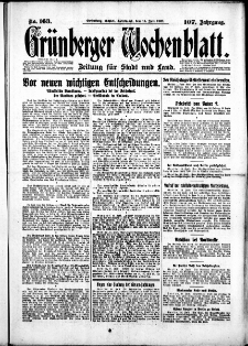 Grünberger Wochenblatt: Zeitung für Stadt und Land, No. 163. (15. Juli 1931)