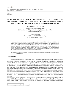 Hydromagnetic flow past an exponentially accelerated isothermal vertical plate with uniform mass diffusion in the presence of chemical reaction of first order