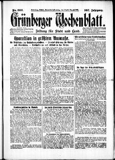Grünberger Wochenblatt: Zeitung für Stadt und Land, No. 202. (29./30. August 1931)
