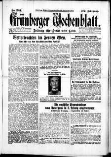 Grünberger Wochenblatt: Zeitung für Stadt und Land, No. 224. (24. September 1931)