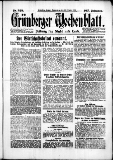 Grünberger Wochenblatt: Zeitung für Stadt und Land, No. 248. (22. Oktober 1931)