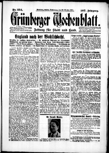 Grünberger Wochenblatt: Zeitung für Stadt und Land, No. 254. (29. Oktober 1931)