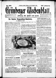 Grünberger Wochenblatt: Zeitung für Stadt und Land, No. 292. (14. Dezember 1931)