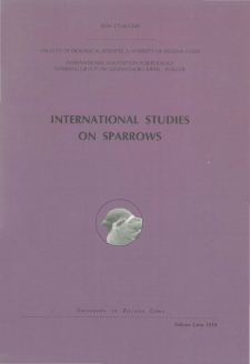 International Studies on Sparrows, vol. 34 (2010) - spis treści
