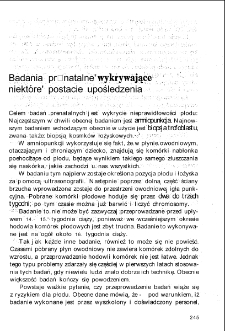 Dzieci z zespołem Downa: poradnik dla rodzic&oacute;w - Badania prenatalne wykrywające niekt&oacute;re postacie upośledzenia