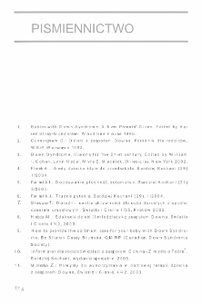 Dziecko z zespołem Downa: jaka to musi być miłość - piśmiennictwo