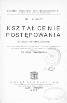 Kształcenie postępowania: studjum psychologiczne