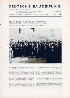 Deutsche Bauzeitung, Heft 13 (28.März 1934)
