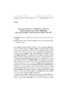 The situation of refugees and escapees from Raciborski, Głubczycki and Kłodzki counties over the Czechoslovakian side of the boarder = Sytuacja uchodźców i uciekinierów z powiatów raciborskiego, głubczyckiego i kłodzkiego po czechosłowackiej stronie granicy w latach 1945-1951