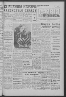 Gazeta Zielonogórska : organ KW Polskiej Zjednoczonej Partii Robotniczej R. X Nr 278 (23 listopada 1961). - Wyd. A