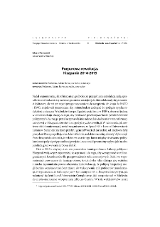 The Purple revolution. Spain 2014-2015 = Purpurowa rewolucja. Hiszpania 2014-2015